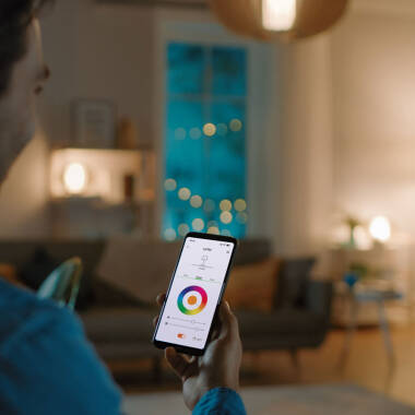 Image of Lutec Panter White and Colour Selectable LED Bluetooth Ceiling Light