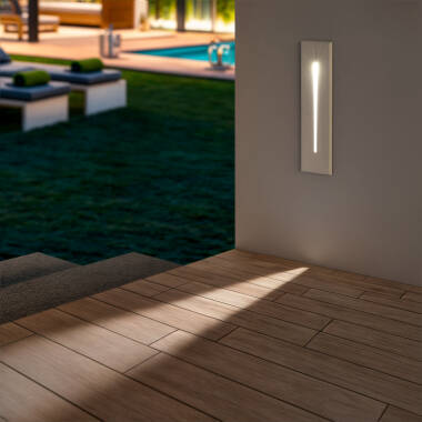 Image of Edit Wabi 3W Rectangular Linear LED Recessed Outdoor Wall Light