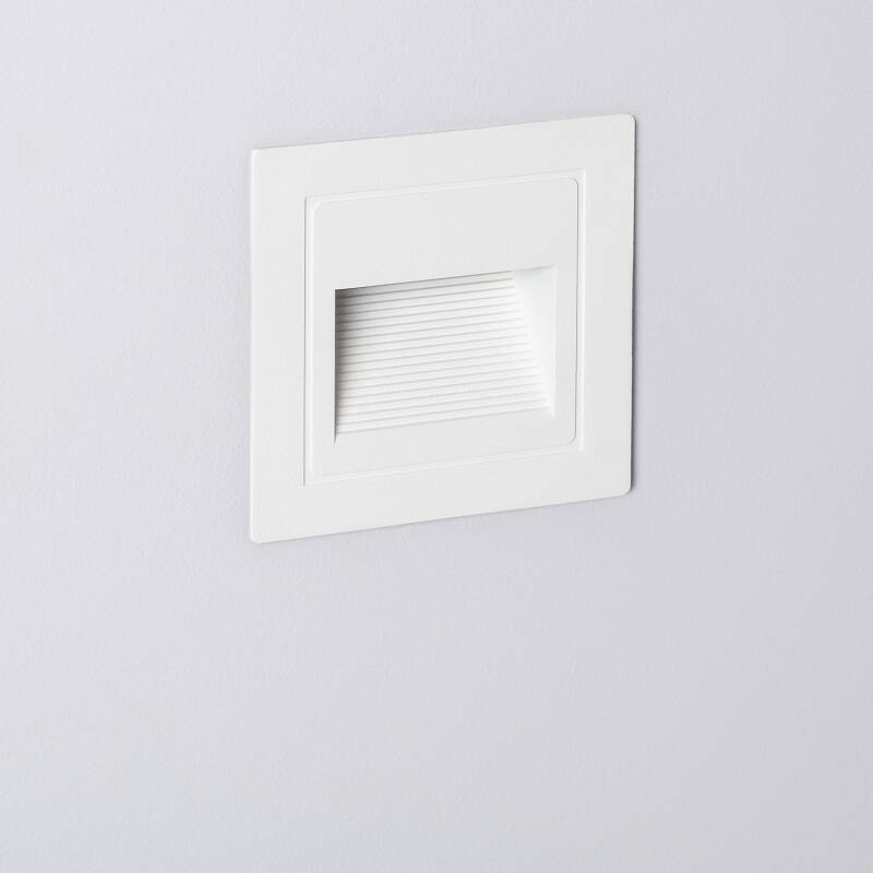 Image of Edit Wabi 3W Square LED Recessed Outdoor Wall Light