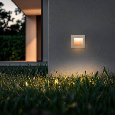 Image of Edit Leif 4W LED Outdoor Square Recessed Wall Light
