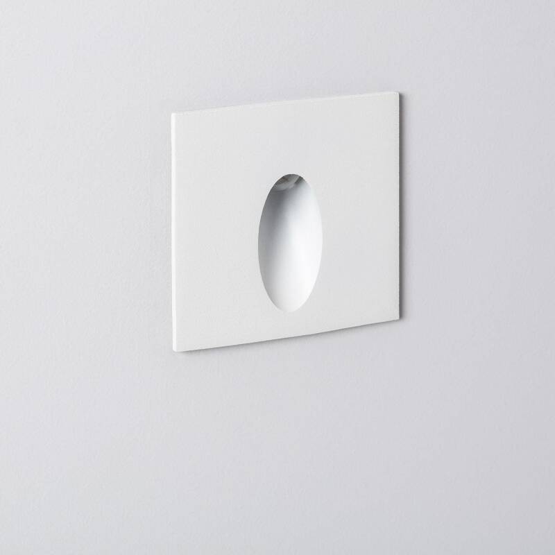 Image of Edit Wabi 3W Square Oval LED Recessed Outdoor Wall Light