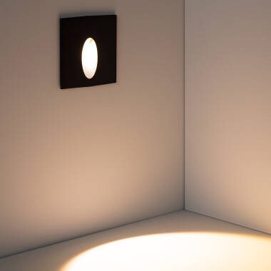 Image of Edit Wabi 3W Square LED Recessed Outdoor Wall Light