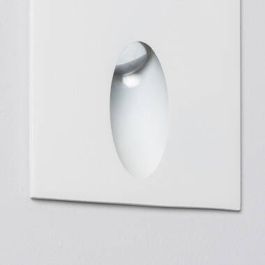 Image of Edit Wabi 3W Square Oval LED Recessed Outdoor Wall Light