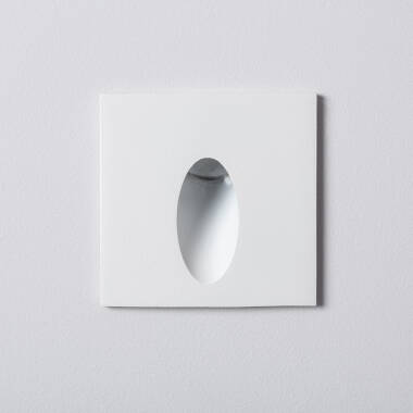 Image of Edit Wabi 3W Square Oval LED Recessed Outdoor Wall Light