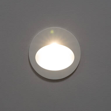 Image of Edit Coney 3W Round Recessed Outdoor Wall Light