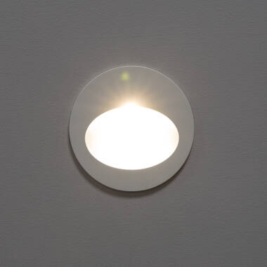 Image of Edit Coney 3W Round Recessed Outdoor Wall Light