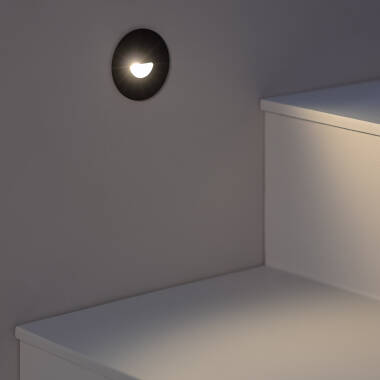Image of Edit Guell 2W LED Round Aluminium Wall Spotlight IP65