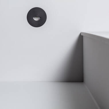 Image of Edit Guell 2W LED Round Aluminium Wall Spotlight IP65