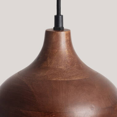 Image of Iluzzia Kanan I Wood Ceiling Pendant Light