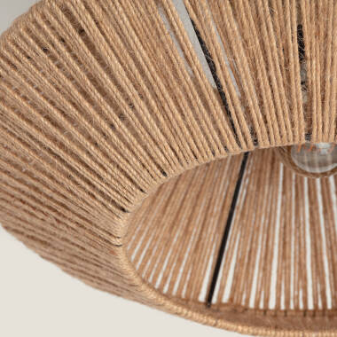 Image of Edit Big Rattan Flush Ceiling Light