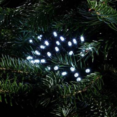 Edit 26.92M White LED Multi-Function String Lights - Green Cable