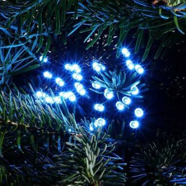 Edit 26.92M White LED Multi-Function String Lights - Green Cable