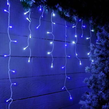 Festive 8.8M White LED Snowing Icicle String Lights