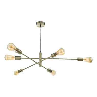 Dar Alana 6 Arm Ceiling Pendant Light