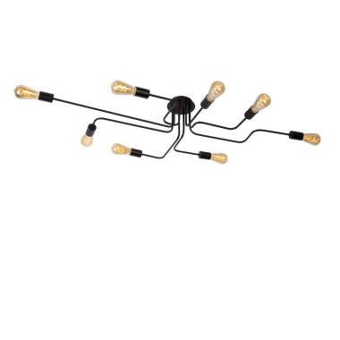 Lucide Lester 8 Arm Semi-Flush Ceiling Light