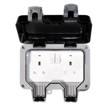 Nexus Storm 2 Gang 13 Amp Switched Socket