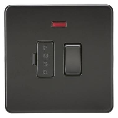 Brushed Chrome Screwless 13A Switched Fused Spur Unit