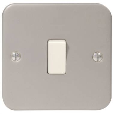 Metal Clad 10A 1 Gang 2 Way Light Switch