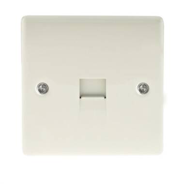 Cream Low Profile Telephone Slave Socket
