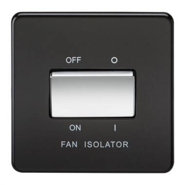 Matt Black Screwless 10A 3