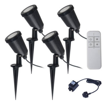 EasyFit Remote 12V Garden Lights - Ash LED Spotlight Kit