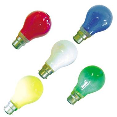 25W Colour GLS Bulbs - Bayonet Cap