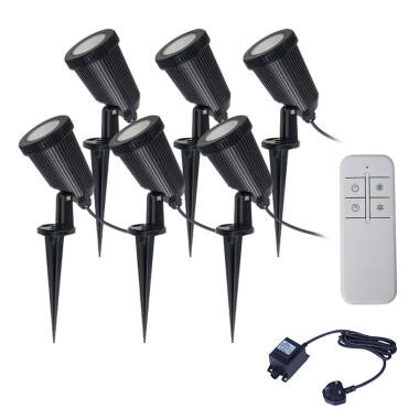 EasyFit Remote 12V Garden Lights - Ash LED Spotlight Kit