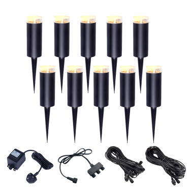 EasyFit 12V Garden Lights Botanic LED Post Lights Kit 10 Lights