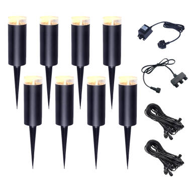 EasyFit 12V Garden Lights Botanic LED Post Lights Kit 8 Lights