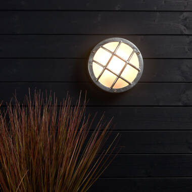 Edit Coastal Fjord Round Outdoor Flush Wall Light