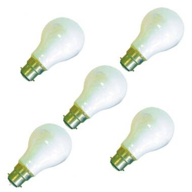25W White Coloured GLS Bulbs - Bayonet Cap