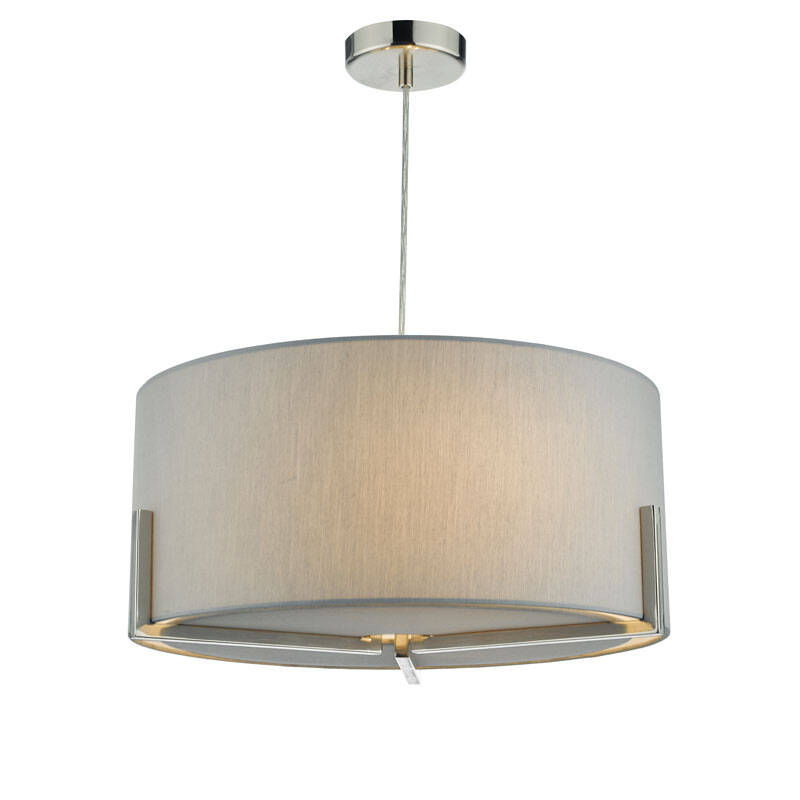 Image of Dar Santino Fabric Ceiling Pendant Light