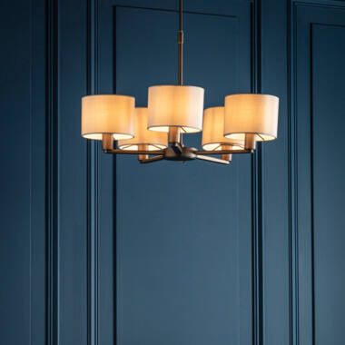 Image of Endon Daley 5 Arm Ceiling Pendant Light
