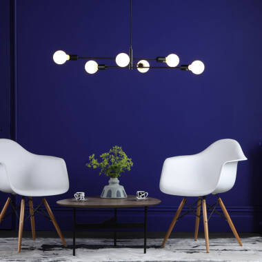 Image of Dar Alana 6 Arm Ceiling Pendant Light