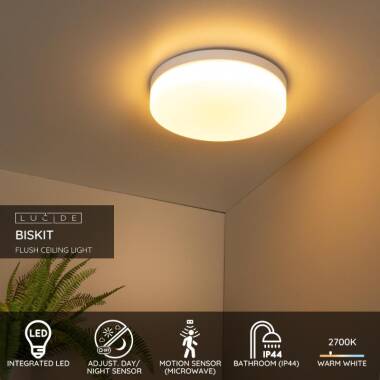 Image of Lucide Biskit 345 LED Flush Light