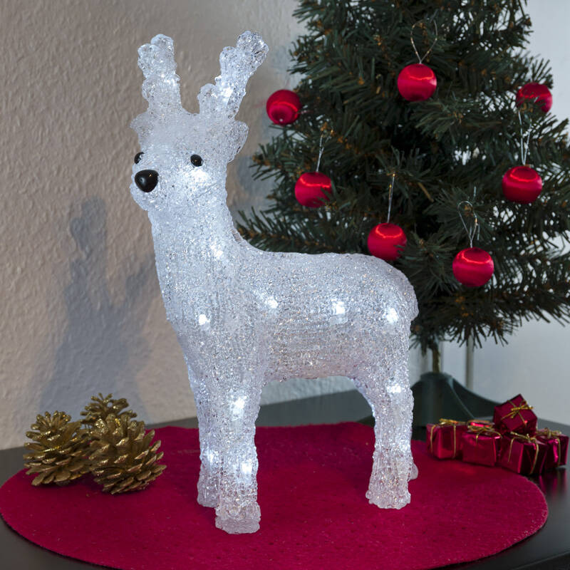 Image of Konstsmide Christmas Battery Operated LED Small Reindeer Feature Light