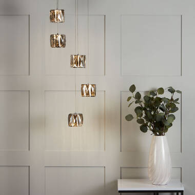 Image of Searchlight Margot 5 Light LED Glass Cascade Ceiling Pendant