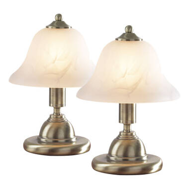 Image of Dar Gloucester Touch Lamps - Antique Brass