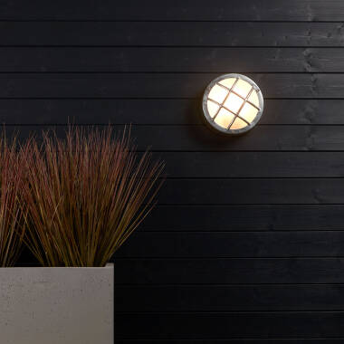 Image of Edit Coastal Fjord Round Outdoor Flush Wall Light