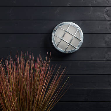 Image of Edit Coastal Fjord Round Outdoor Flush Wall Light