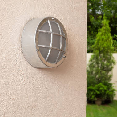 Image of Edit Coastal Fjord Round Outdoor Flush Wall Light