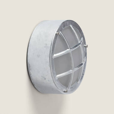 Image of Edit Coastal Fjord Round Outdoor Flush Wall Light