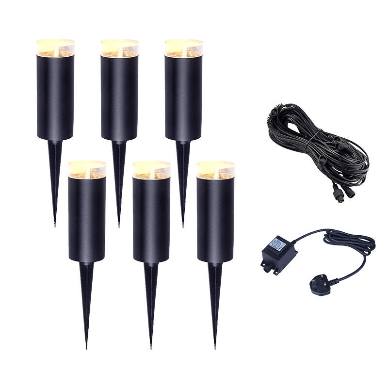 Image of EasyFit 12V Garden Lights Botanic LED Post Lights Kit 6 Lights
