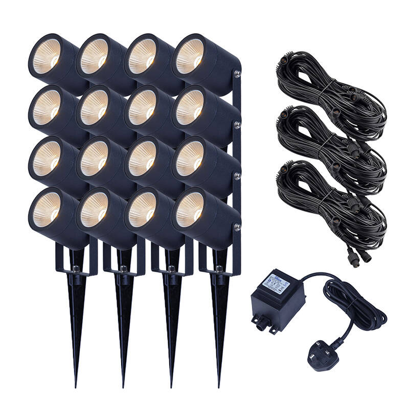 Image of EasyFit 12V Garden Lights - Fern LED Garden Spotlight Kit