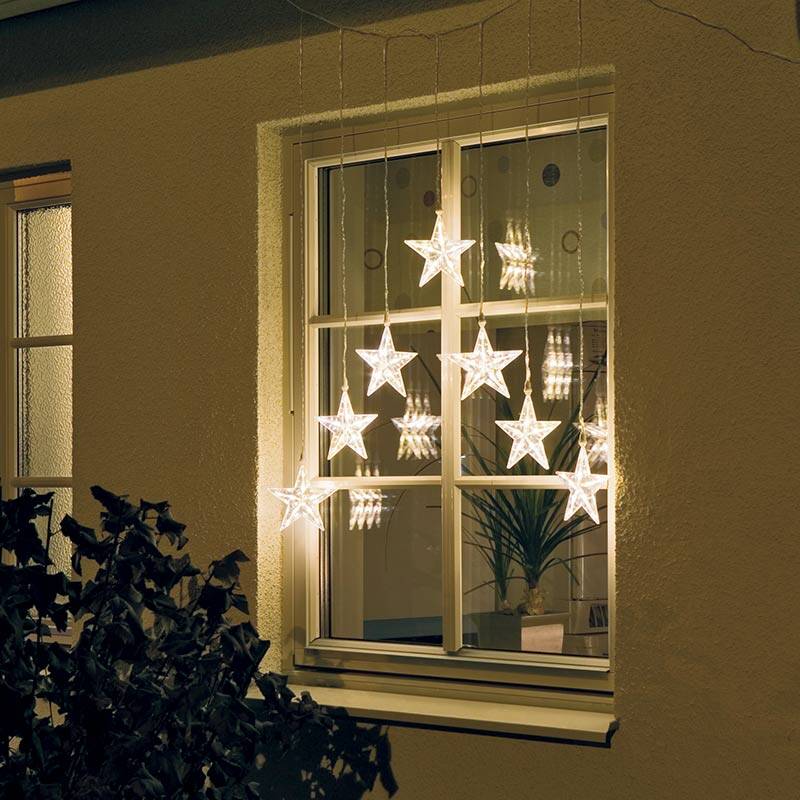 Image of Konstsmide Christmas 1.18M Warm White LED Star Curtain Lights