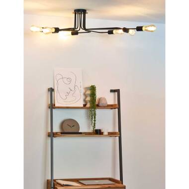 Image of Lucide Lester 8 Arm Semi-Flush Ceiling Light