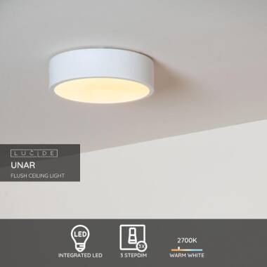 Image of Lucide Unar 200 LED Flush Ceiling Light