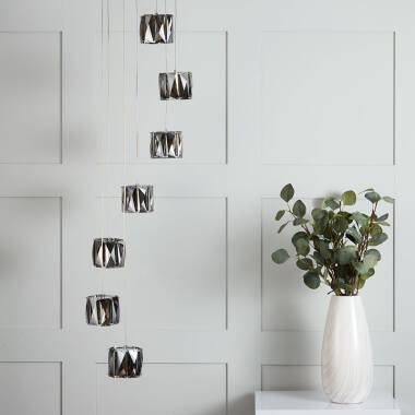 Image of Searchlight Margot 5 Light LED Glass Cascade Ceiling Pendant