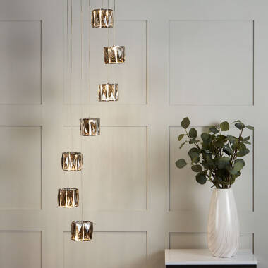 Image of Searchlight Margot 5 Light LED Glass Cascade Ceiling Pendant