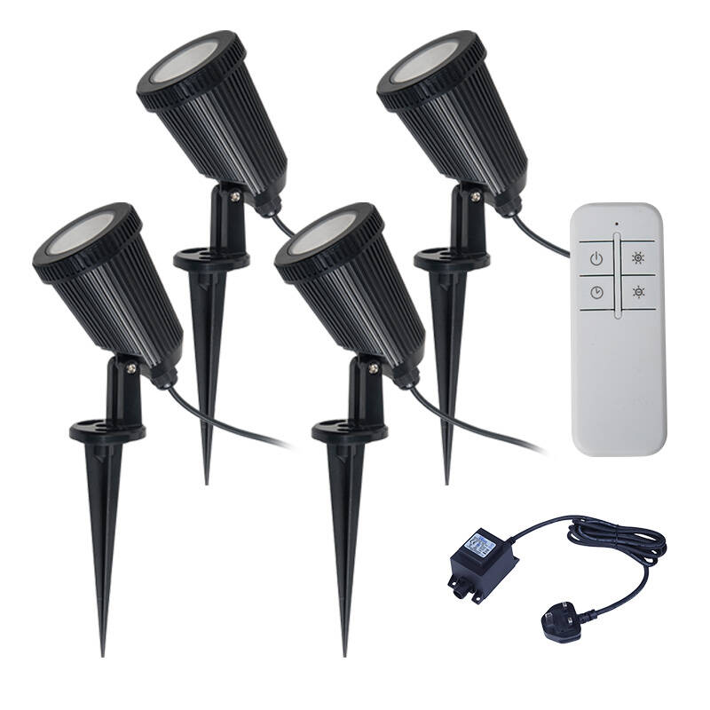 Image of EasyFit Remote 12V Garden Lights - Ash LED Spotlight Kit